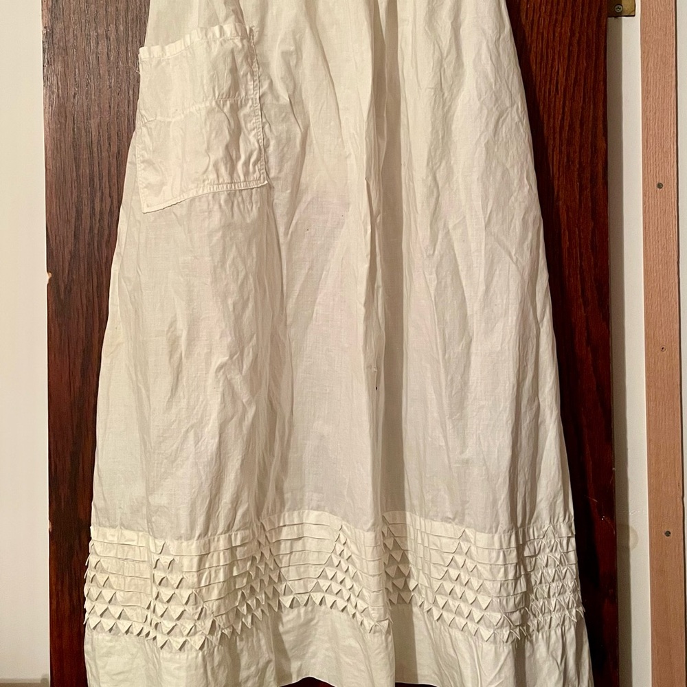 Antique muslin apron